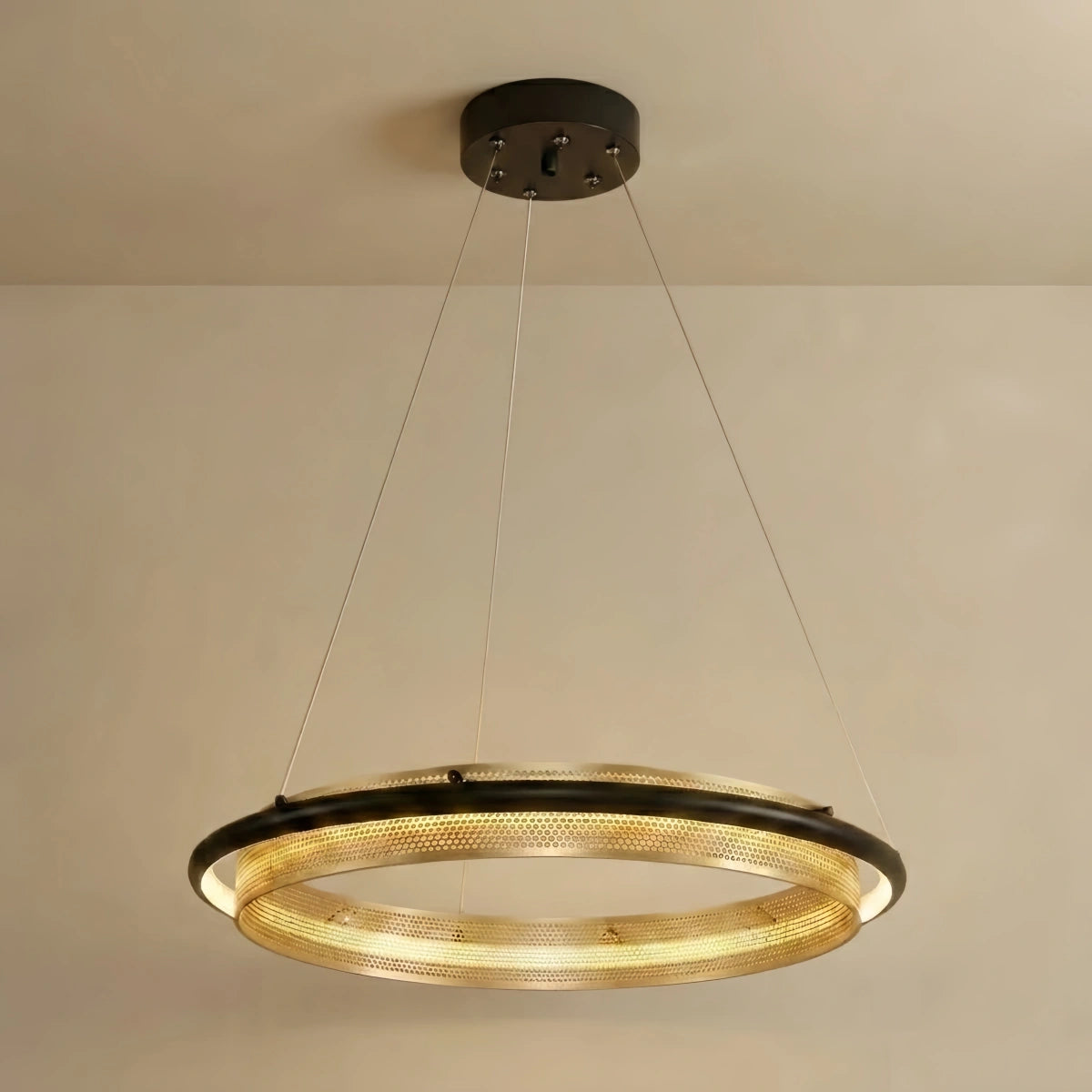 Pendant Light – Black and Gold Metal for Dining Room / Living Room