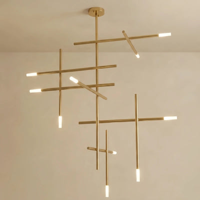 Chandelier -- Metal Gold or Black for Living Room Dining Room