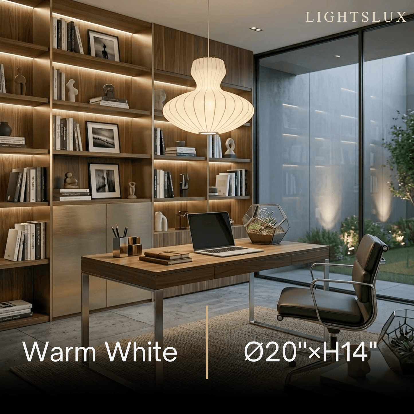 Crema Minimalist Silk Pendant Light – White