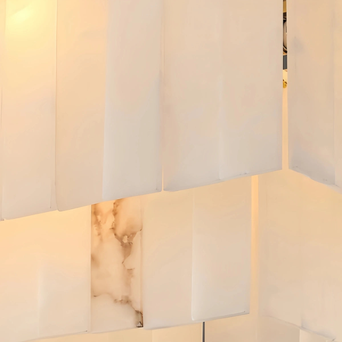Alba Modern Rectangular Alabaster Chandelier 