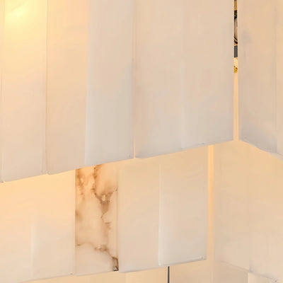 Alba Modern Rectangular Alabaster Chandelier 