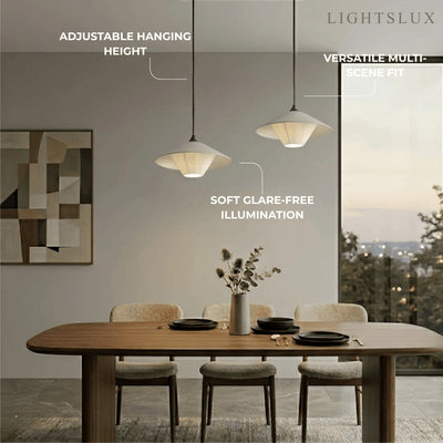 Modern Cone Pendant Light -- Leather Orange