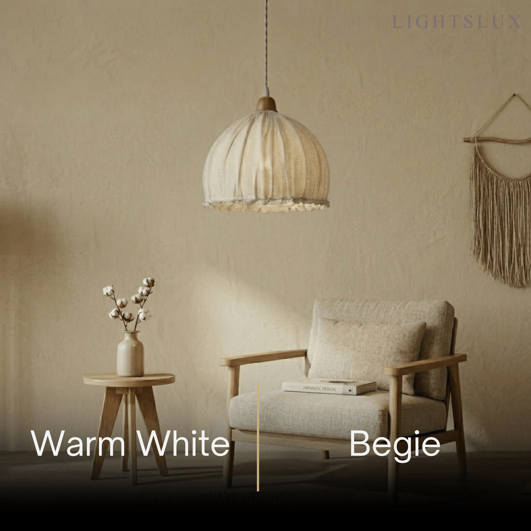 Zenno Minimalist Fabric Pendant Light 
