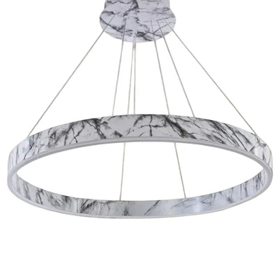 Contemporary Tiered Circular  Chandelier -- Marble