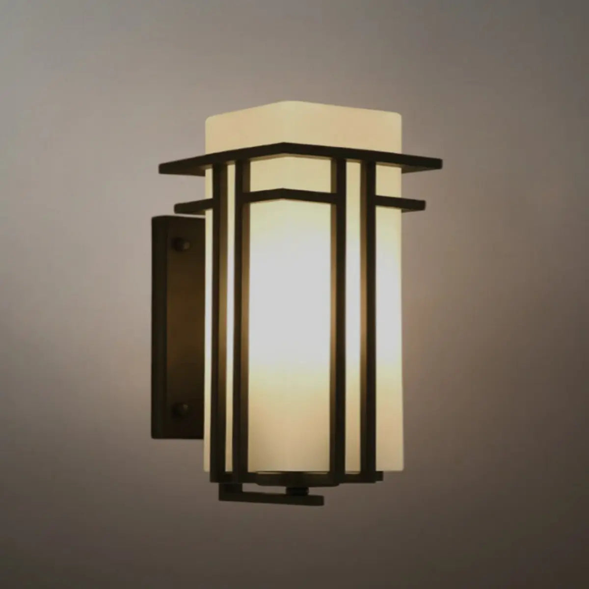 Rustic Outdoor Wall Sconce -- Black