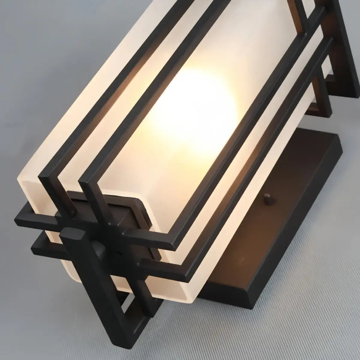 Rustic Outdoor Wall Sconce -- Black
