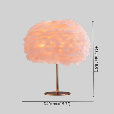 Elegant_Globe_Feather_Table_Lamp_--_Gold