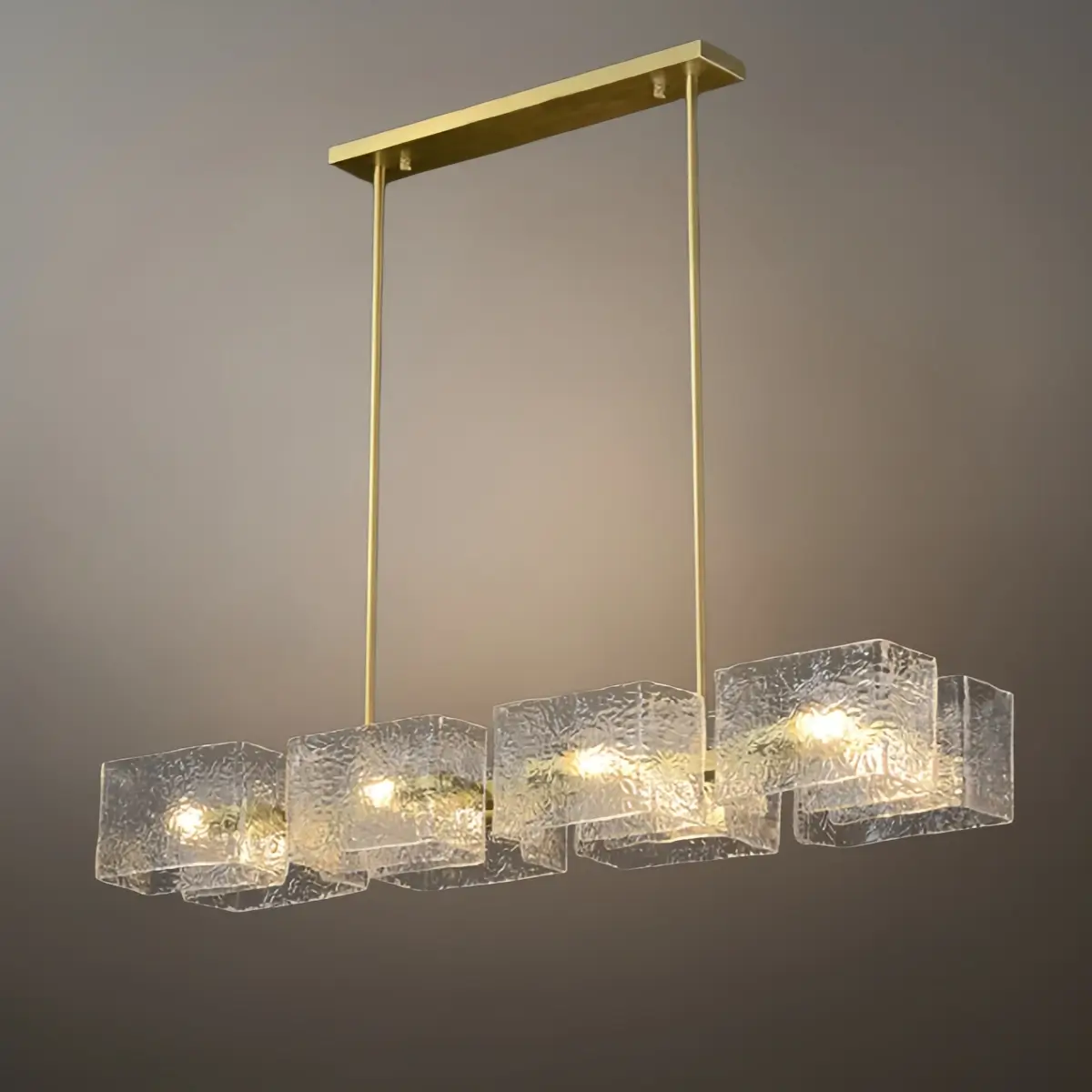 Elegant Straight Chandelier -- Gold