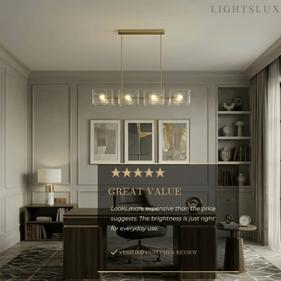 Elegant Straight Chandelier -- Gold
