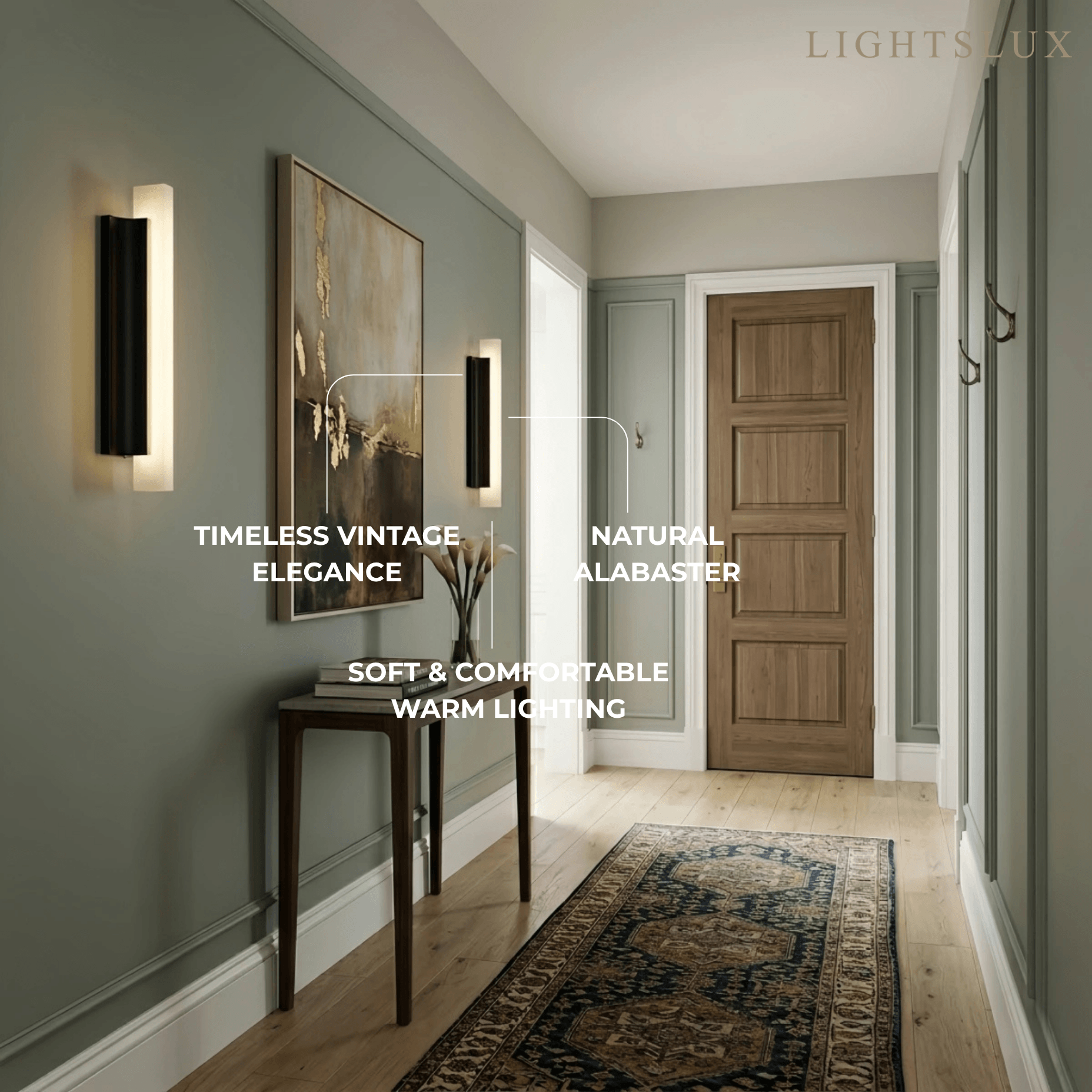 Alba Vintage Alabaster Wall Light