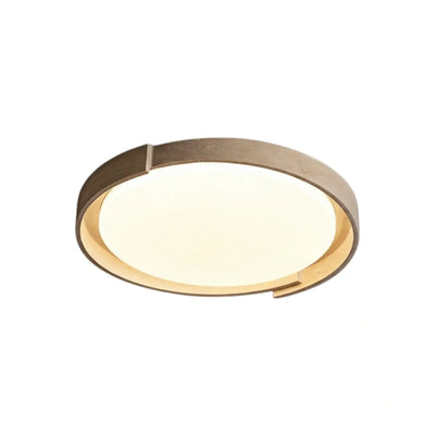 Strata Minimalist Round Travertine Ceiling Light