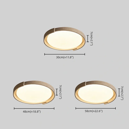 Strata Minimalist Round Travertine Ceiling Light