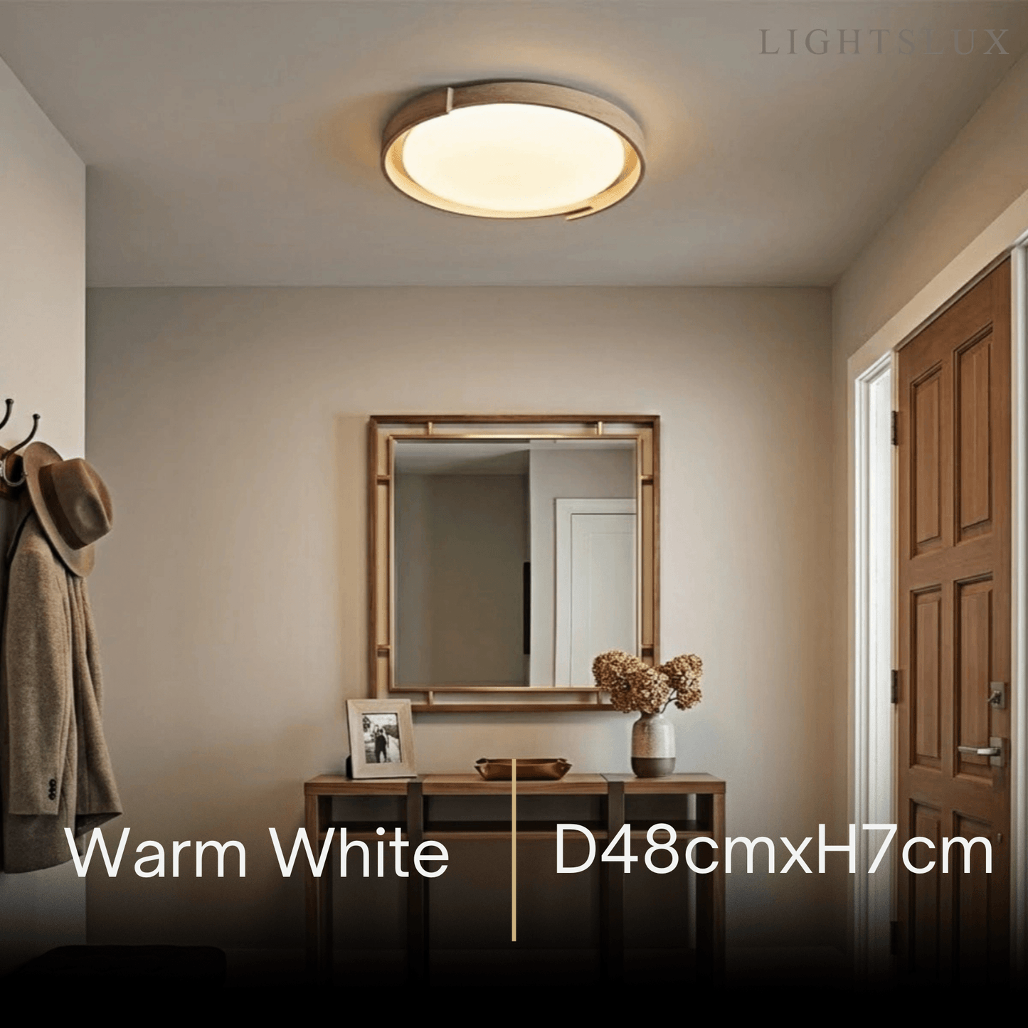 Strata Minimalist Round Travertine Ceiling Light