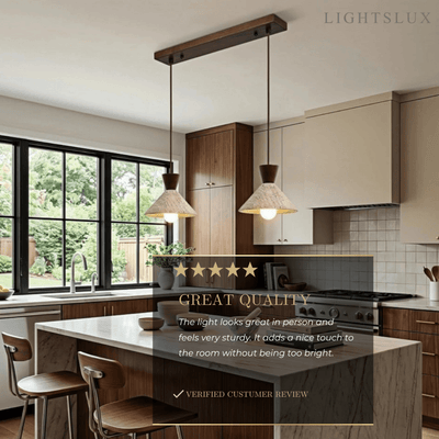 Strata Modern Travertine Pendant Lamp