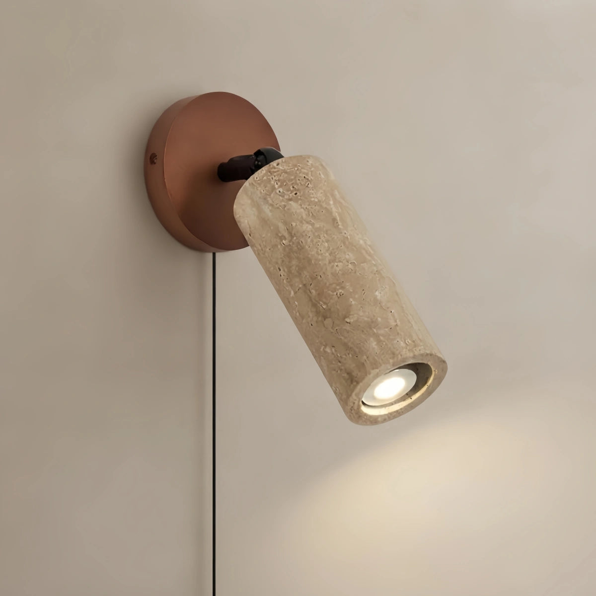 Strata Natural Travertine Pendant Light -- Walnut Beige for Living Room Dining Room
