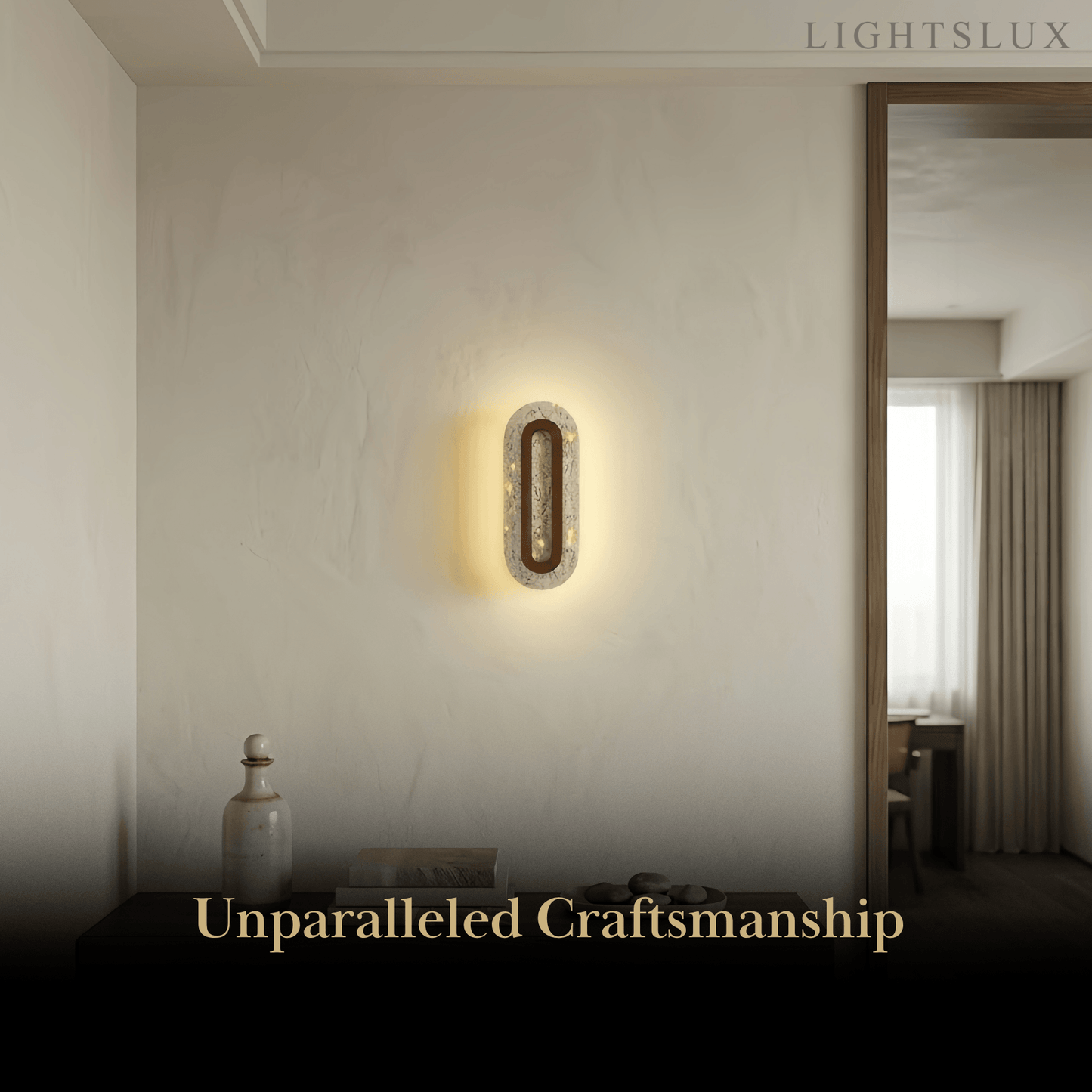 Strata Natural Travertine Wall Light