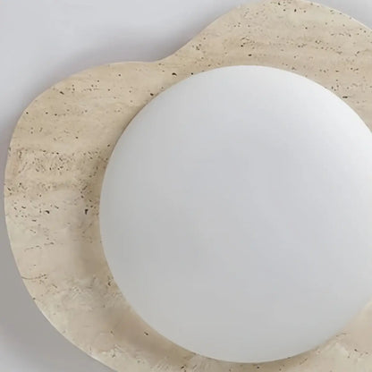 Strata Minimalist Travertine Ceiling Light 