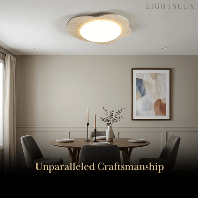 Strata Minimalist Travertine Ceiling Light 