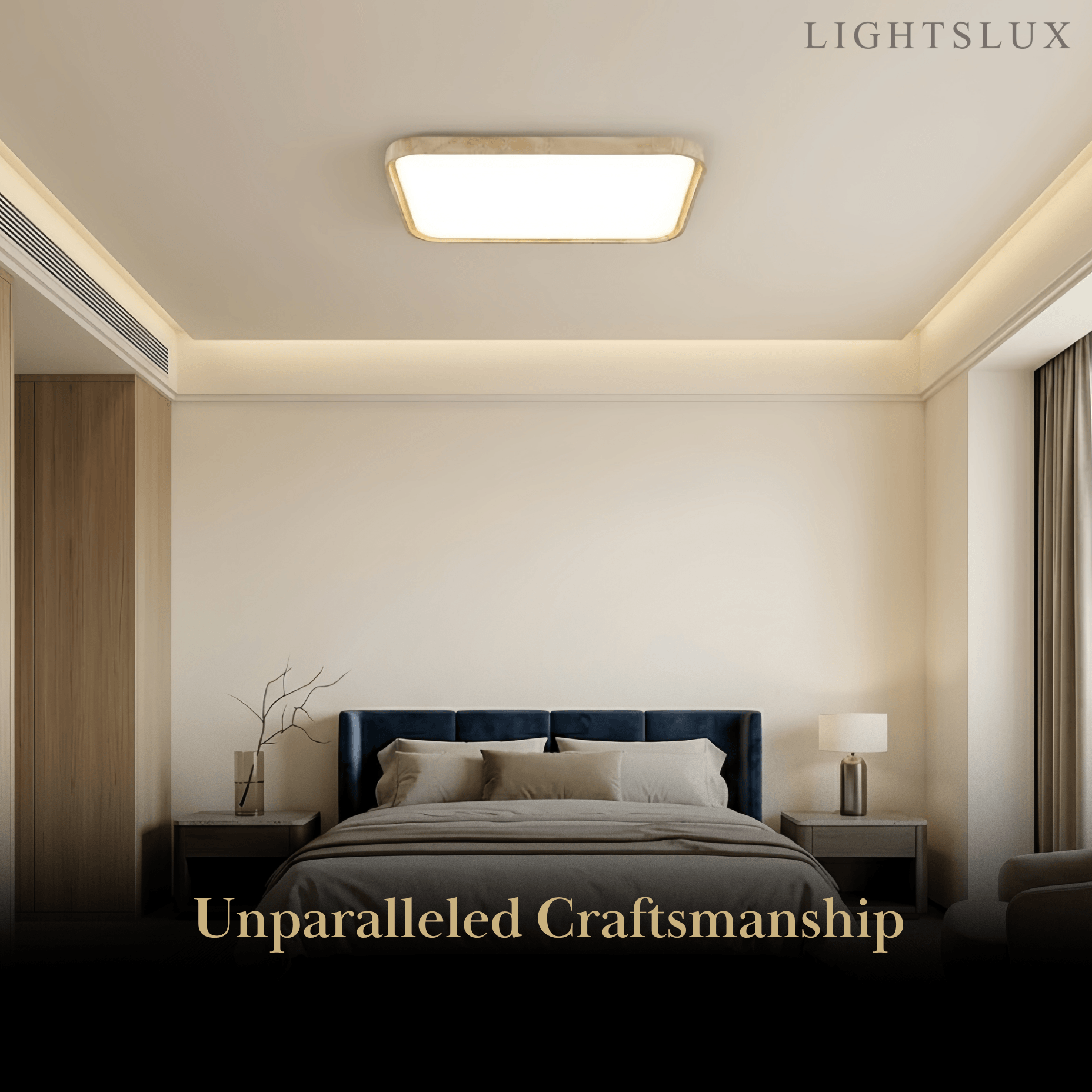 Strata Modern Travertine Ceiling Light