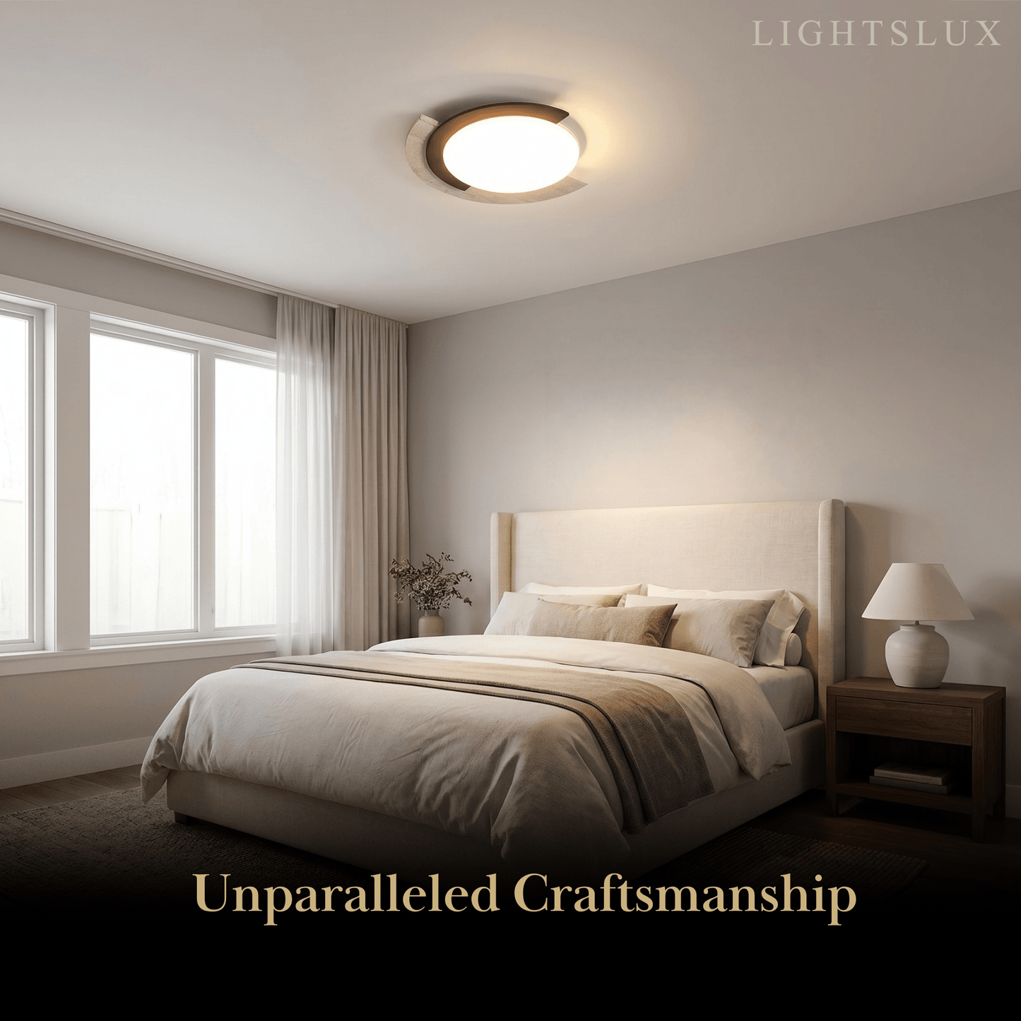 Strata Natural Travertine Ceiling Light
