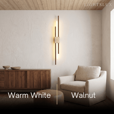 Strata Minimalist Travertine Wall Light