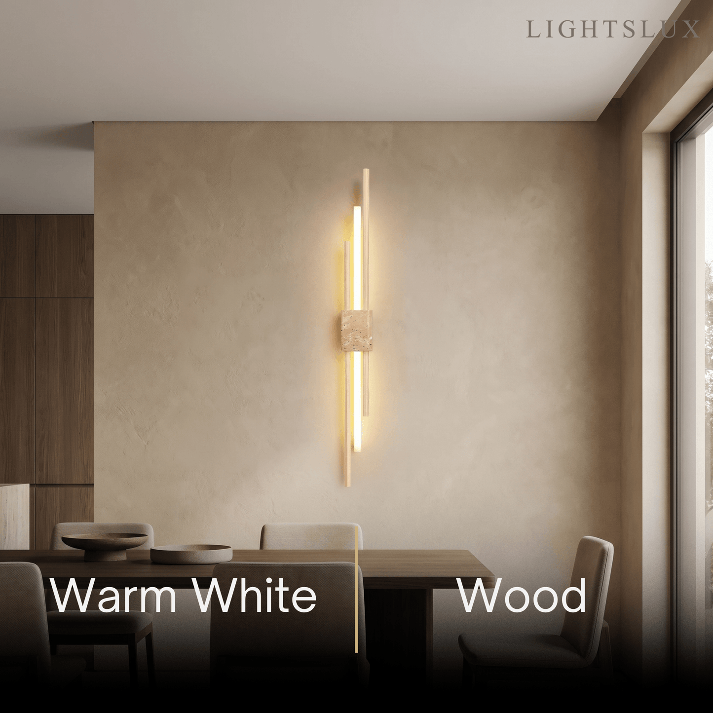 Strata Minimalist Travertine Wall Light