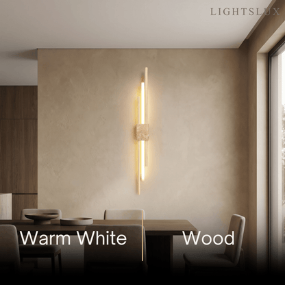 Strata Minimalist Travertine Wall Light