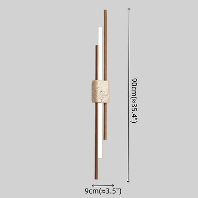 Strata Minimalist Travertine Wall Light