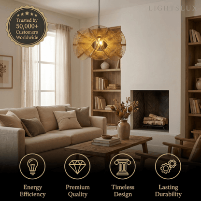Bamburo Nordic Woven Rattan Pendant Lamp