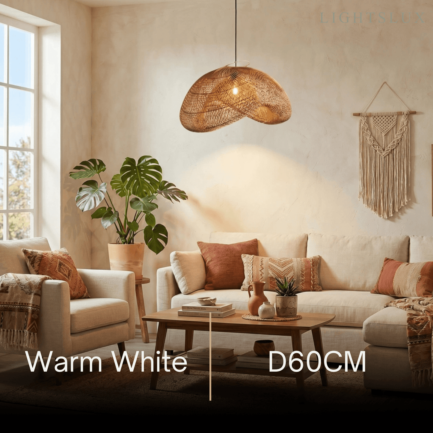 Bamburo Natural Rattan Pendant Light