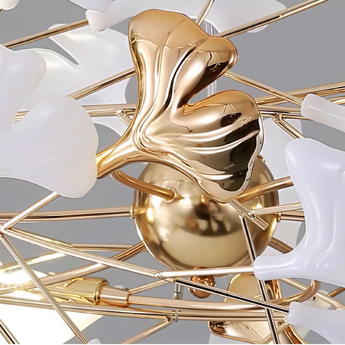 Velora Minimalist Ginkgo Leaf Chandelier