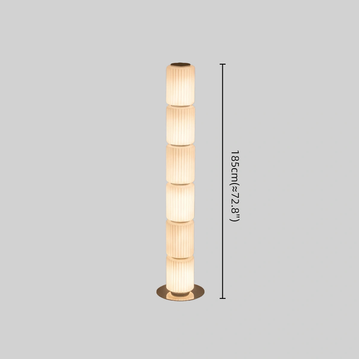 Vetro Modern Glass Column Floor Lamp