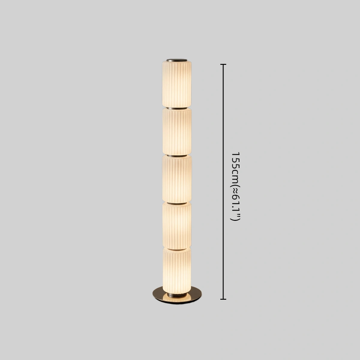 Vetro Modern Glass Column Floor Lamp
