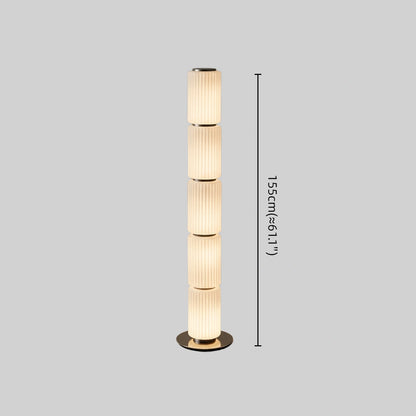 Vetro Modern Glass Column Floor Lamp