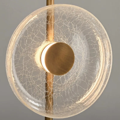 Excelis Luxury Floor Lamp -- Iron and Glass , Amber or Clear Light Color for Living Room Bedroom