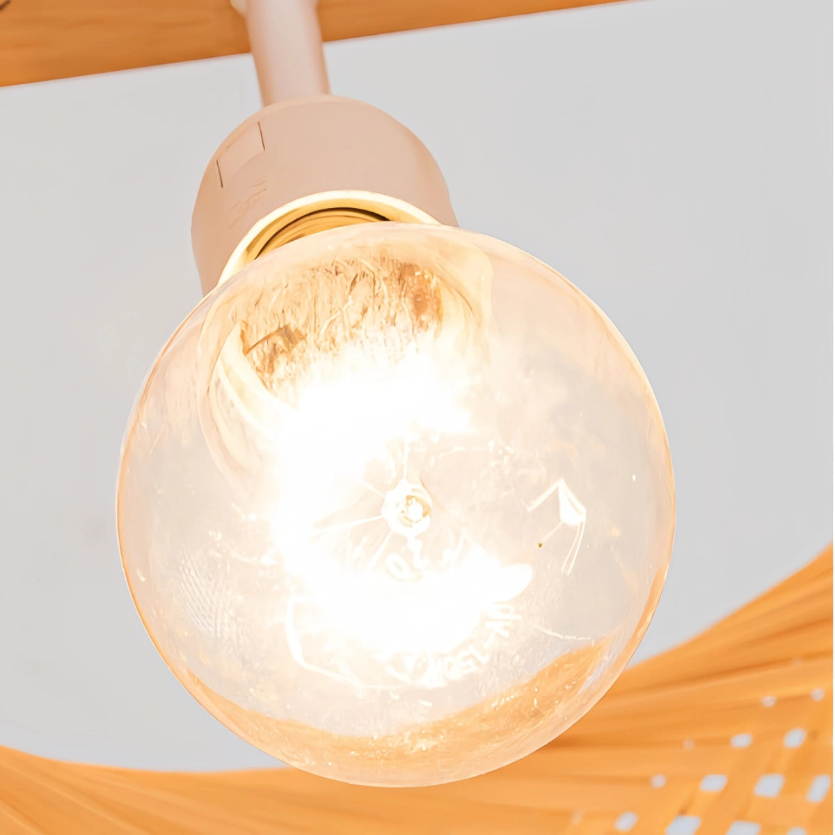 Bamburo Modern Pendant Lamp -- Hand-Knitted Bamboo & Brass