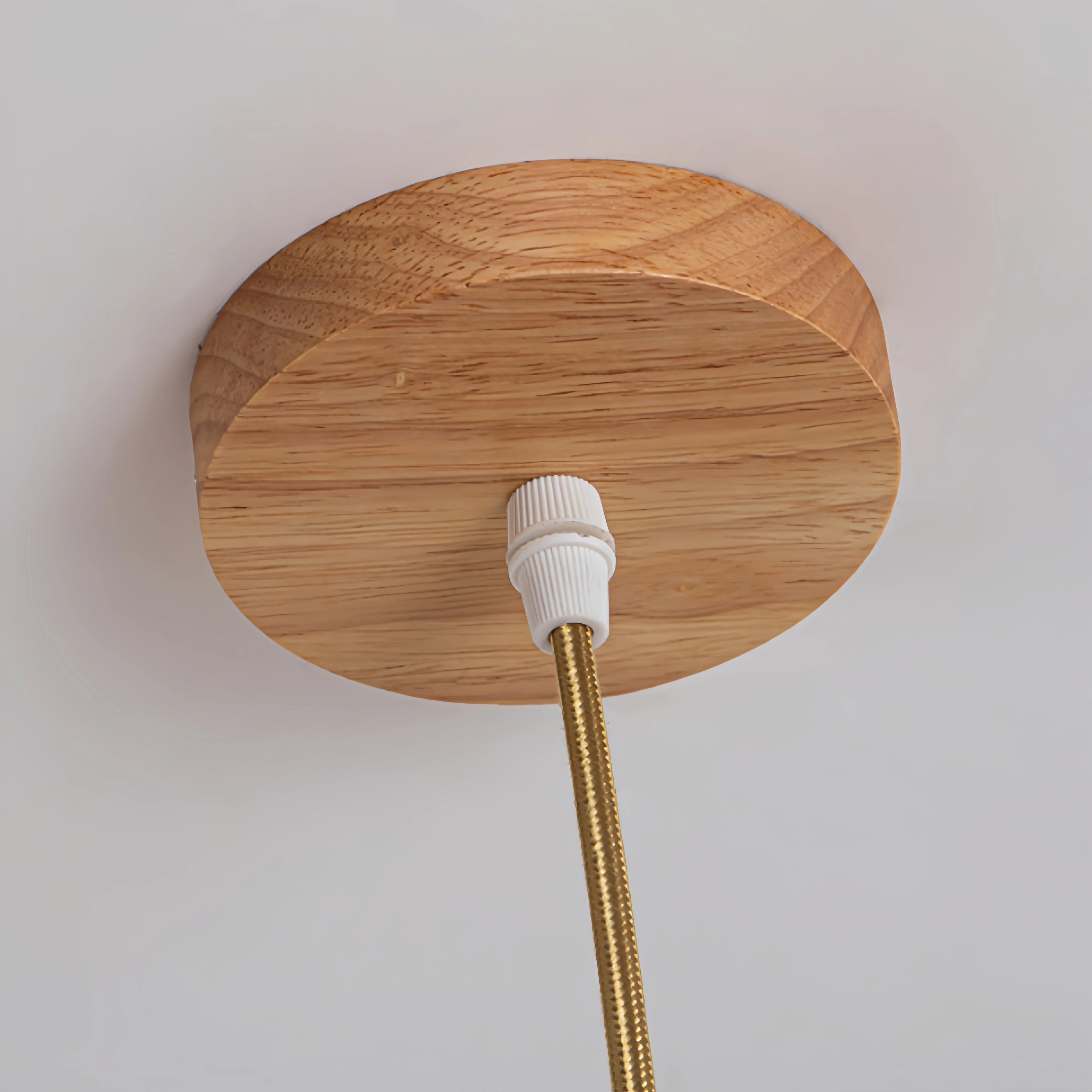 Bamburo Modern Pendant Lamp -- Hand-Knitted Bamboo & Brass