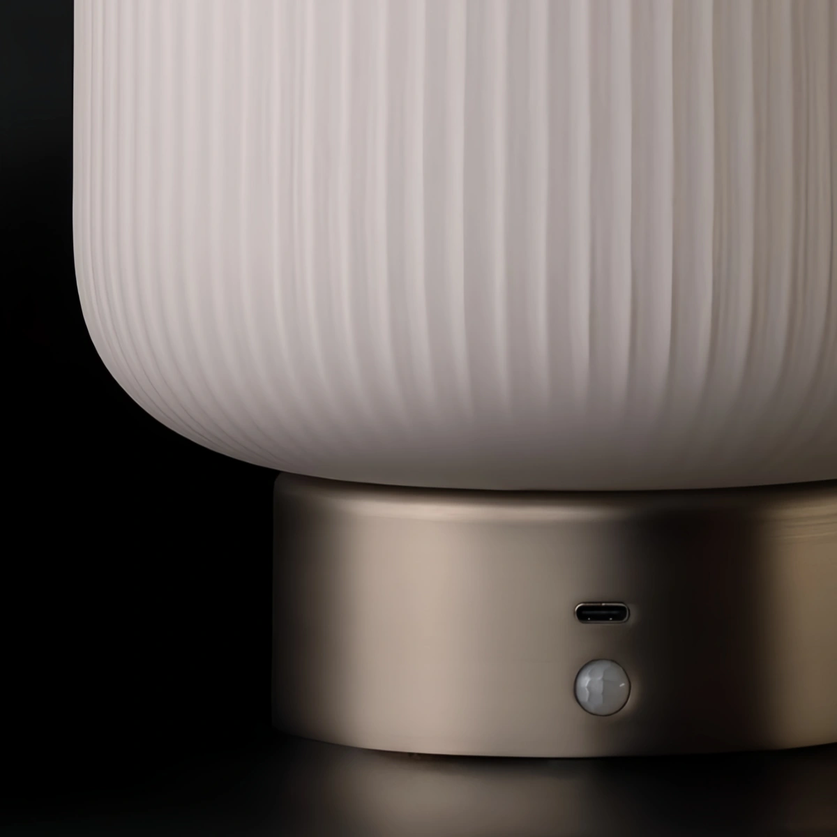 Crema Light Table Lamp -- Metal & Frosted Glass with Touch & Human Induction for Bedroom Living Room
