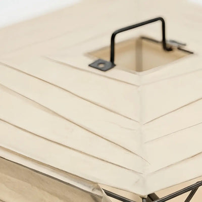 -Natural Cream Cube Bedside Light for Bedroom