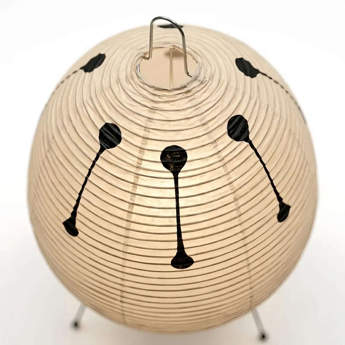 NWLWabi-Sabi Oval Rice Paper Table Lamp--Tripod Ambient Light 
