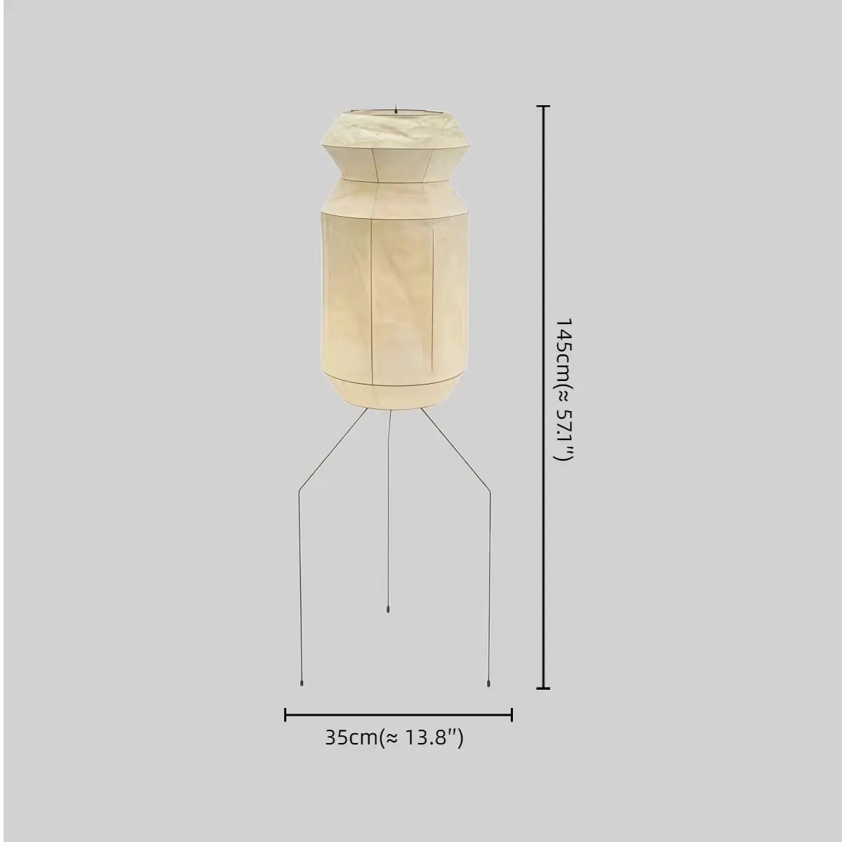 NWabi-Sabi Tripod Floor Lamp -- Decorative Ambient Light for Bedroom