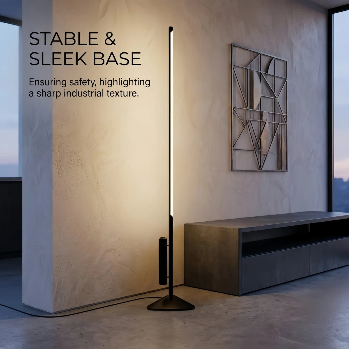 Minimalist Modern Floor Lamp -- Black for Living Room