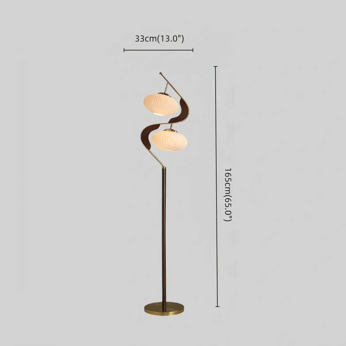 Velora Art Deco Floor Lamp-- Glass Metal for Entryway