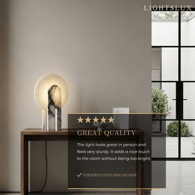 Industrial Table Lamp -- Aluminum or Marble for Bedroom Living Room Great Quality
