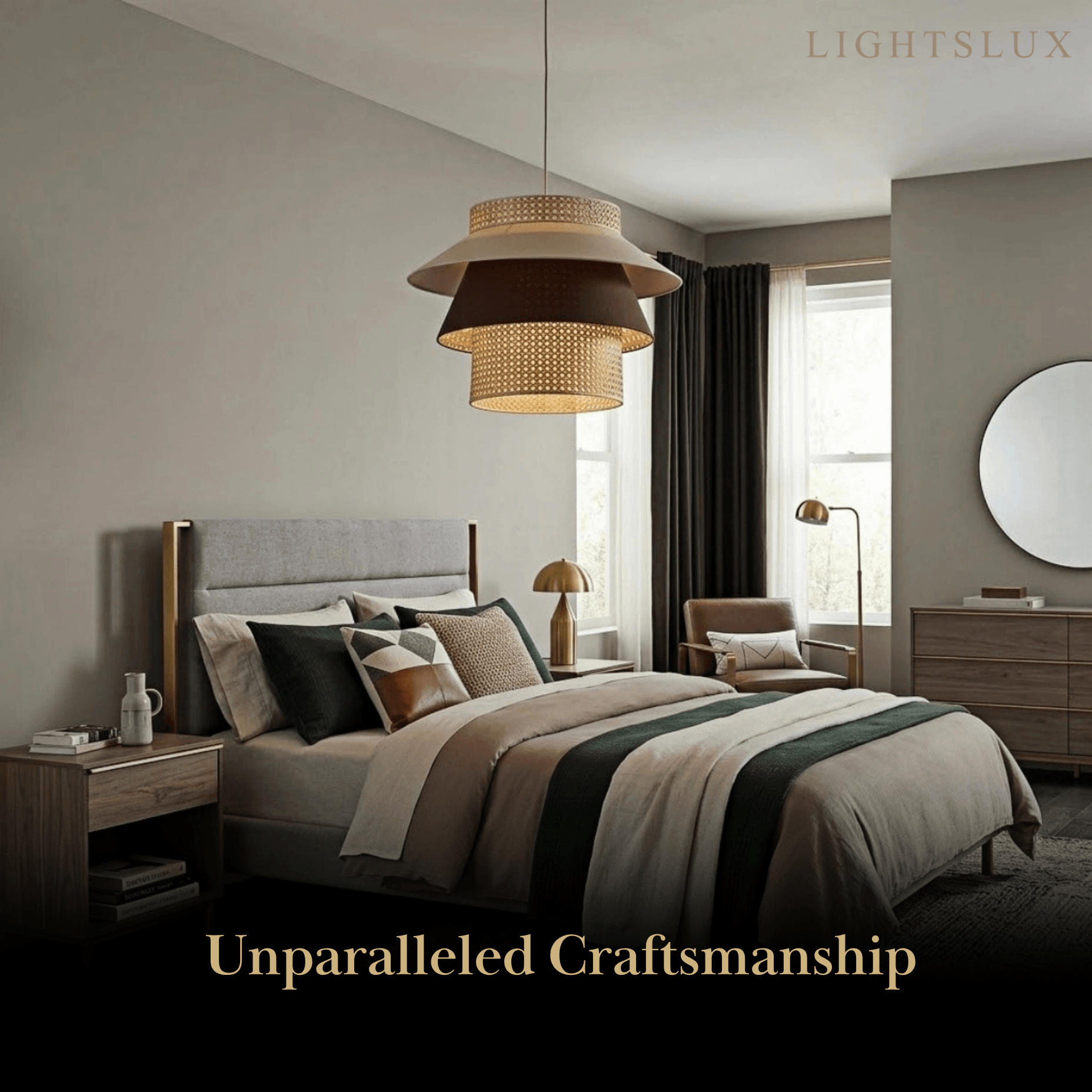 Bamburo Farmhouse Cylinder Pendant Lamp