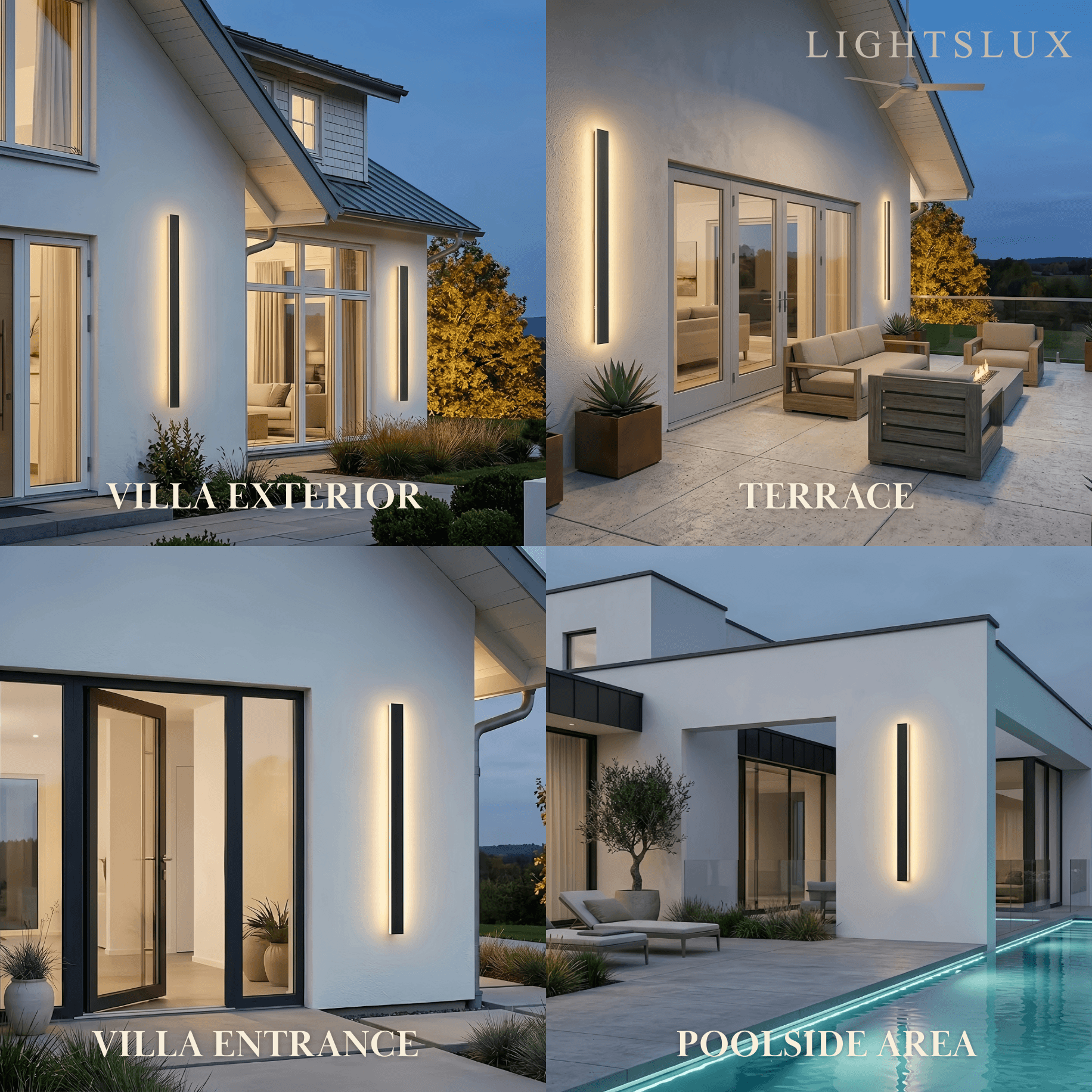 Arcato Minimalist Wall Lamp – Waterproof Linear for Outdoor