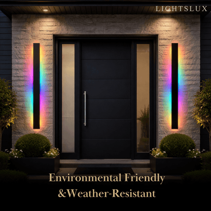 Arcato Minimalist Wall Lamp – Waterproof Linear for Outdoor（RGB）