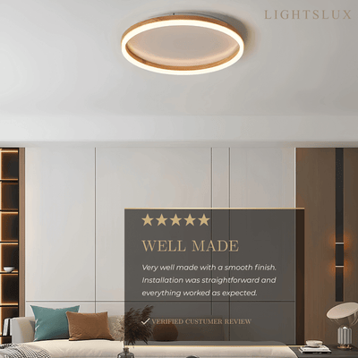 Zenno Minimalist Ring Dimmable Flush Mount Ceiling Light