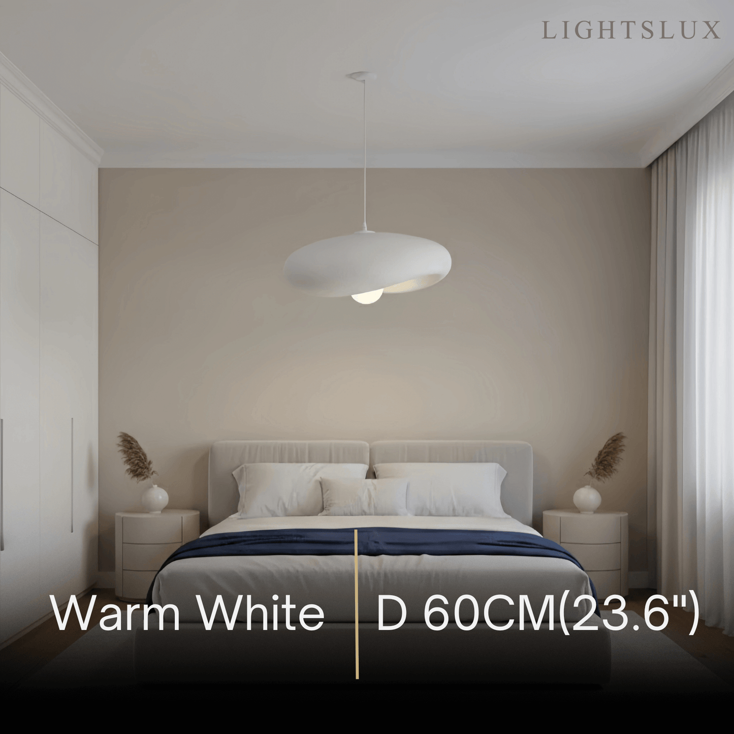Sandora Modern White Dome Pendant Light
