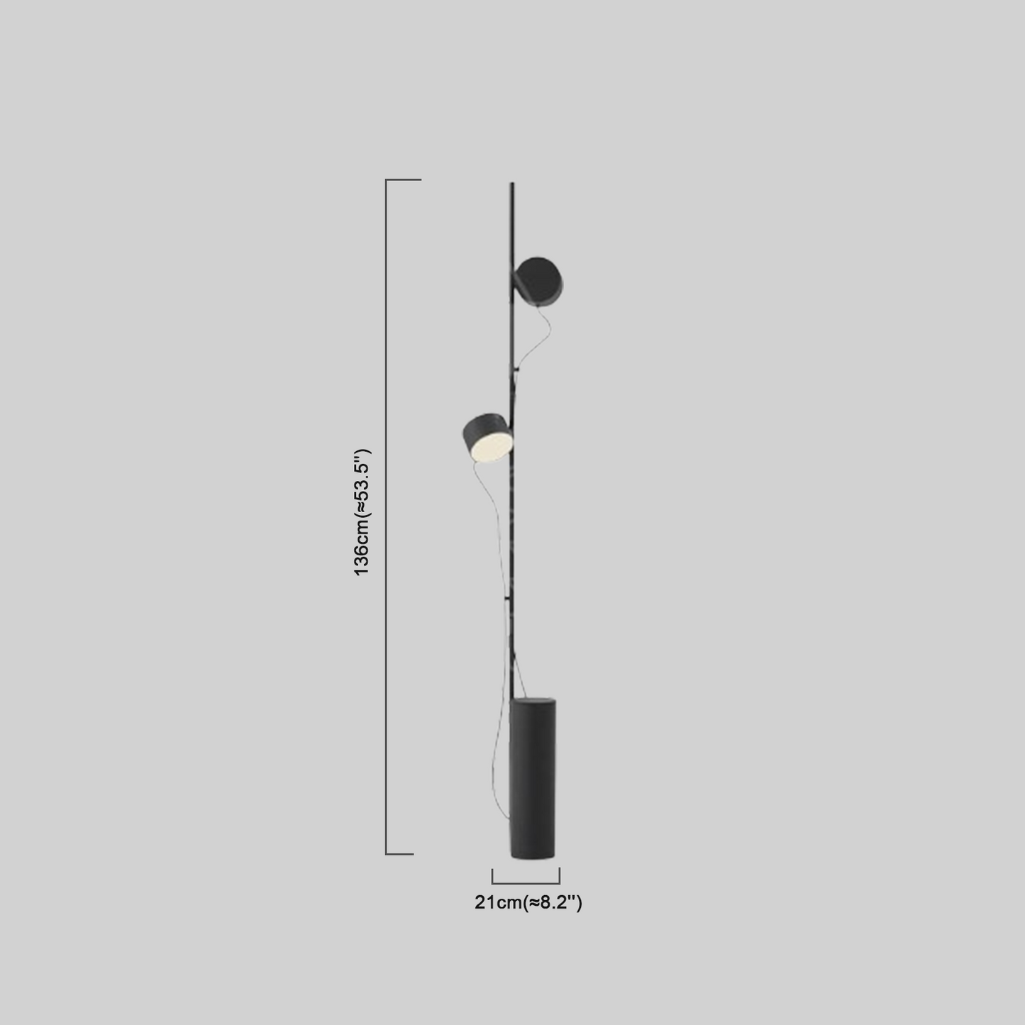  Floor Lamp - Metal & Acrylic Linear Design